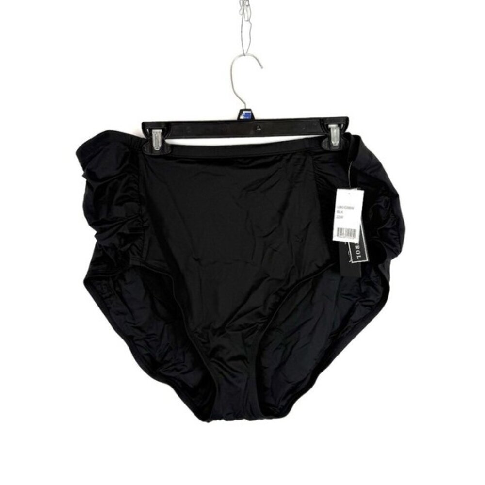 La Blanca Women’s Black High Waist Bikini Bottom Size 22W